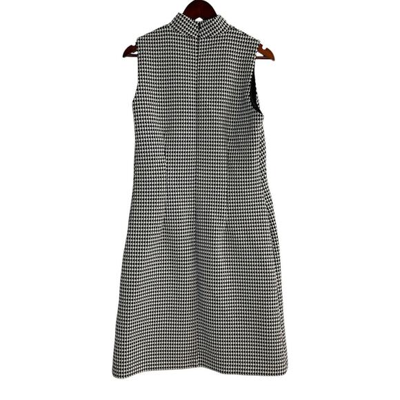 J.McLaughlin Sleeveless Mock-Neck Shift Dress Classic Houndstooth Size Large - Picture 5 of 9